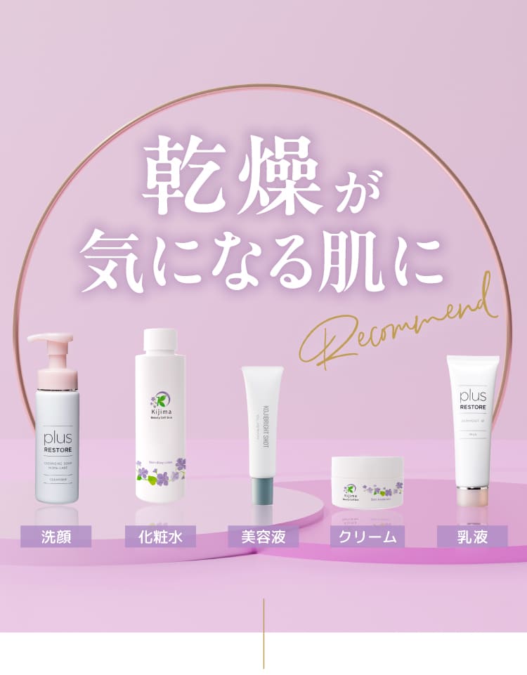 乾燥が気になる肌に